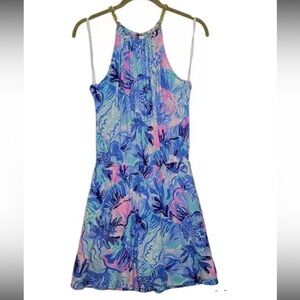 LILLY PULITZER Salt Water Blue Bowen Skort Romper “SHADE SEEKERS" Sz. XXS